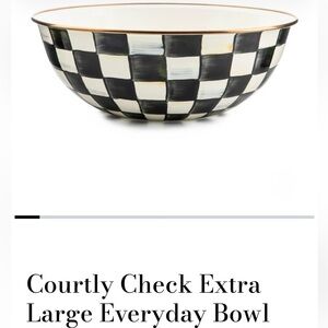 Like New!!! Mackenzie-Childs Courtly Check- Extra Large Everyday Bowl